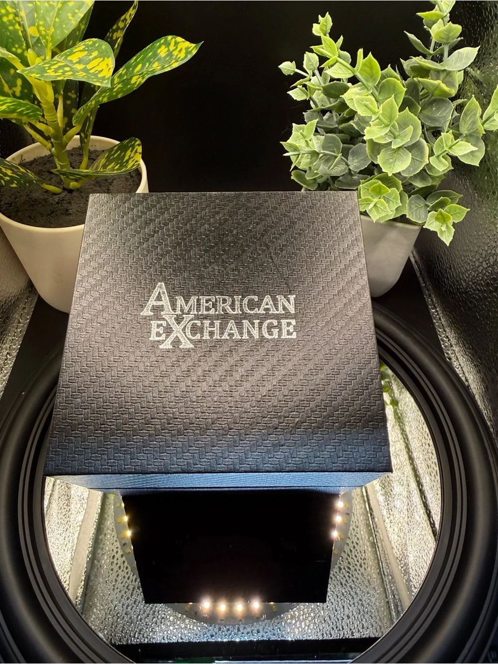 American Exchange Two-Tone Stainless Watch with Green Dial